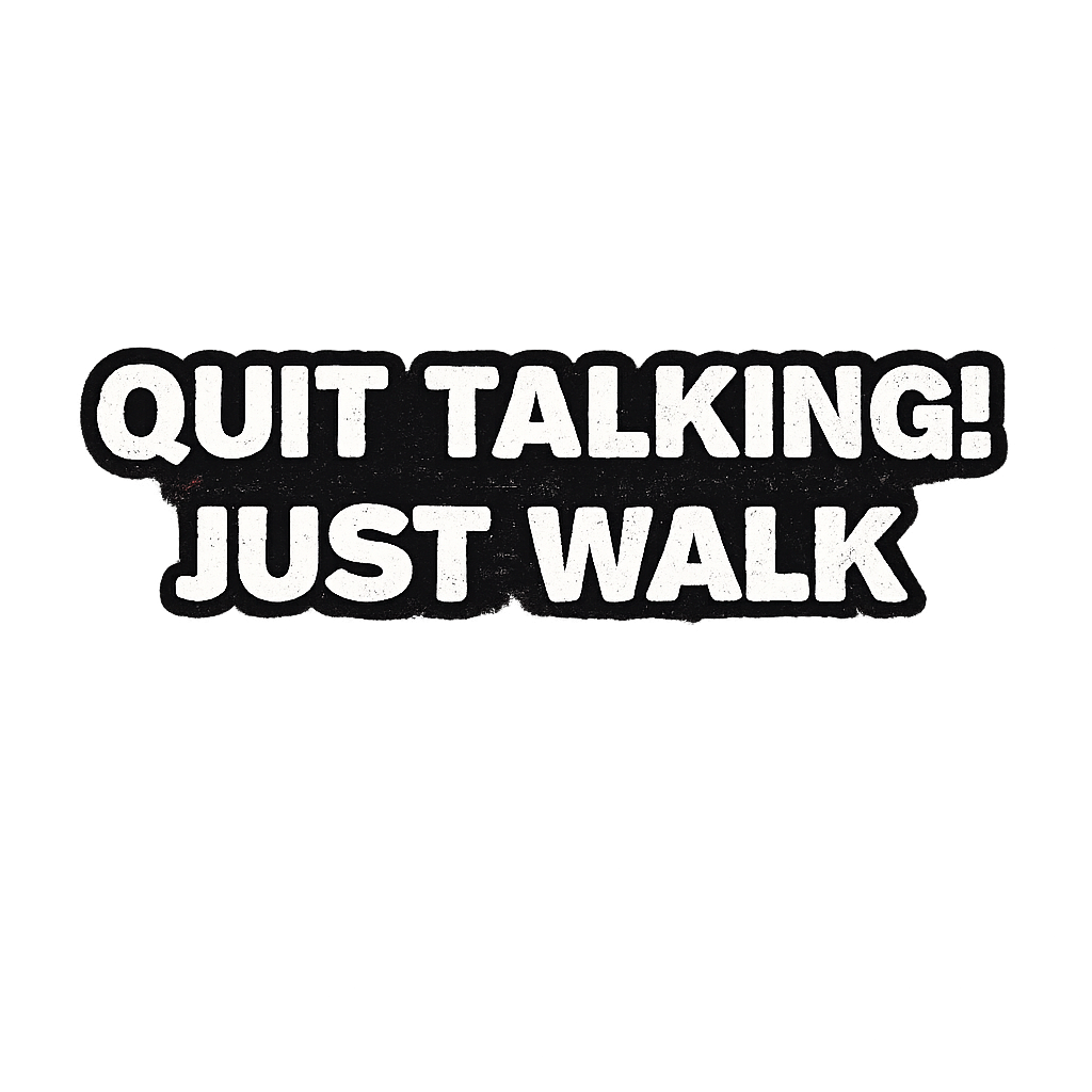 AvestarSports Motivational "Quit Talking Just Walk" T-Shirt | Premium DTG Print Tee