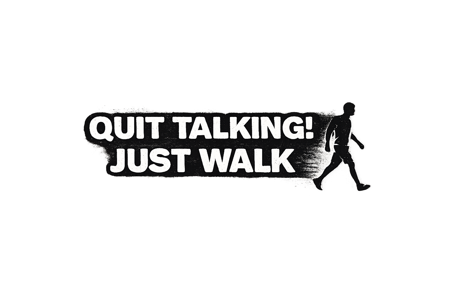 AvestarSports 'Quit Talking Just Walk' Walking Man Graphic T-Shirt | Premium DTG Print